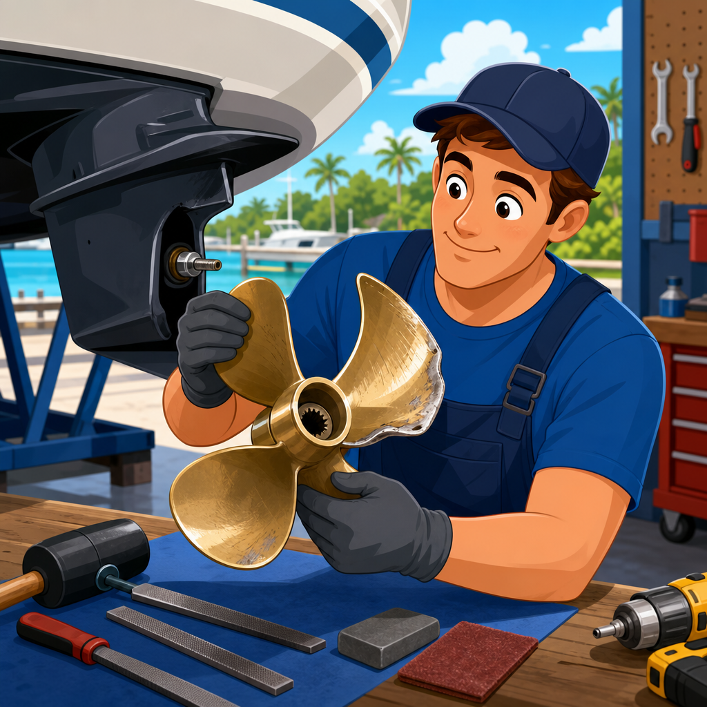 How to Repair a Damaged or Bent Boat Propeller