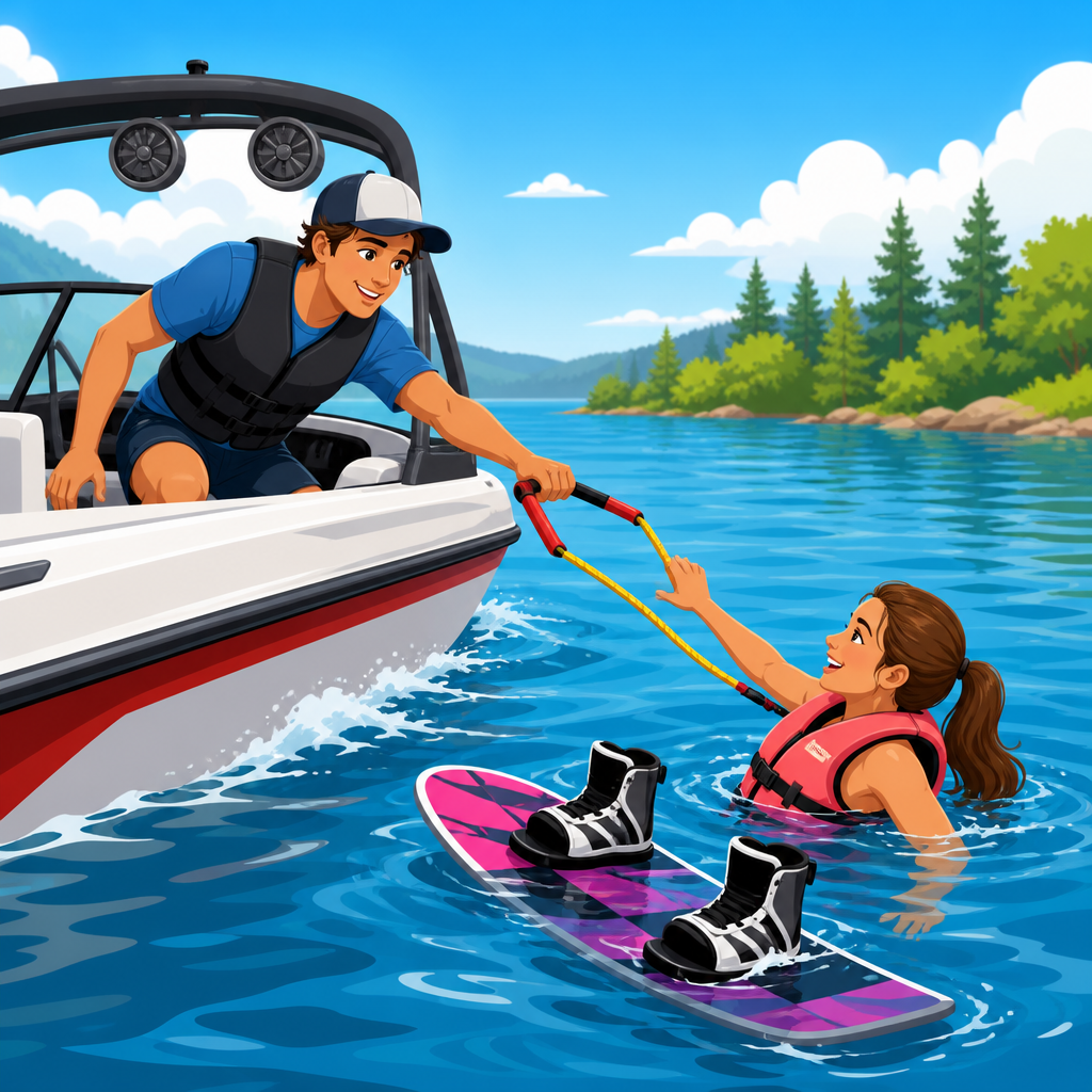 How to Rescue a Fallen Wakeboarder or Water Skier